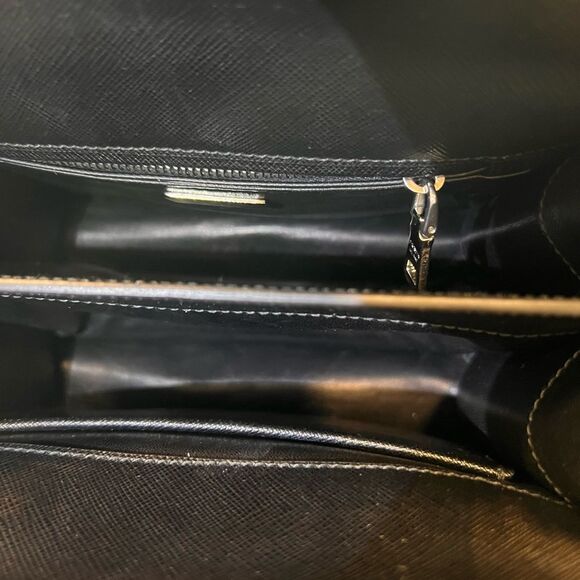 Prada Viola, Fuoco & Black Saffiano Leather Face Art Bag - Picture 6 of 11